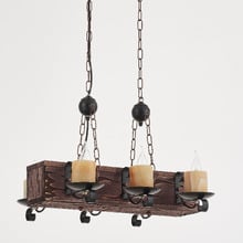Philip Pine Wood 6 Light Pendant